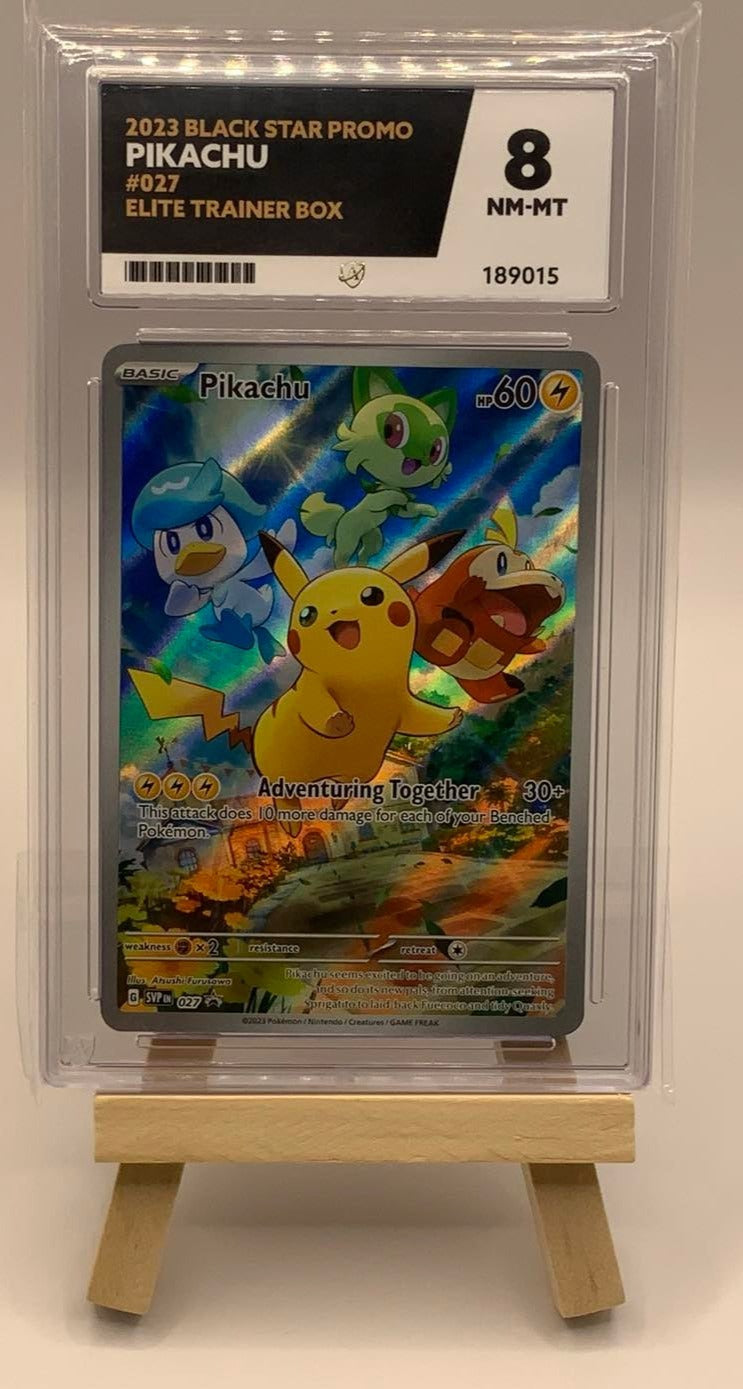 Pikachu SVP 027 (Grade 8 NM-MT Ace Grading) Black Star Promo