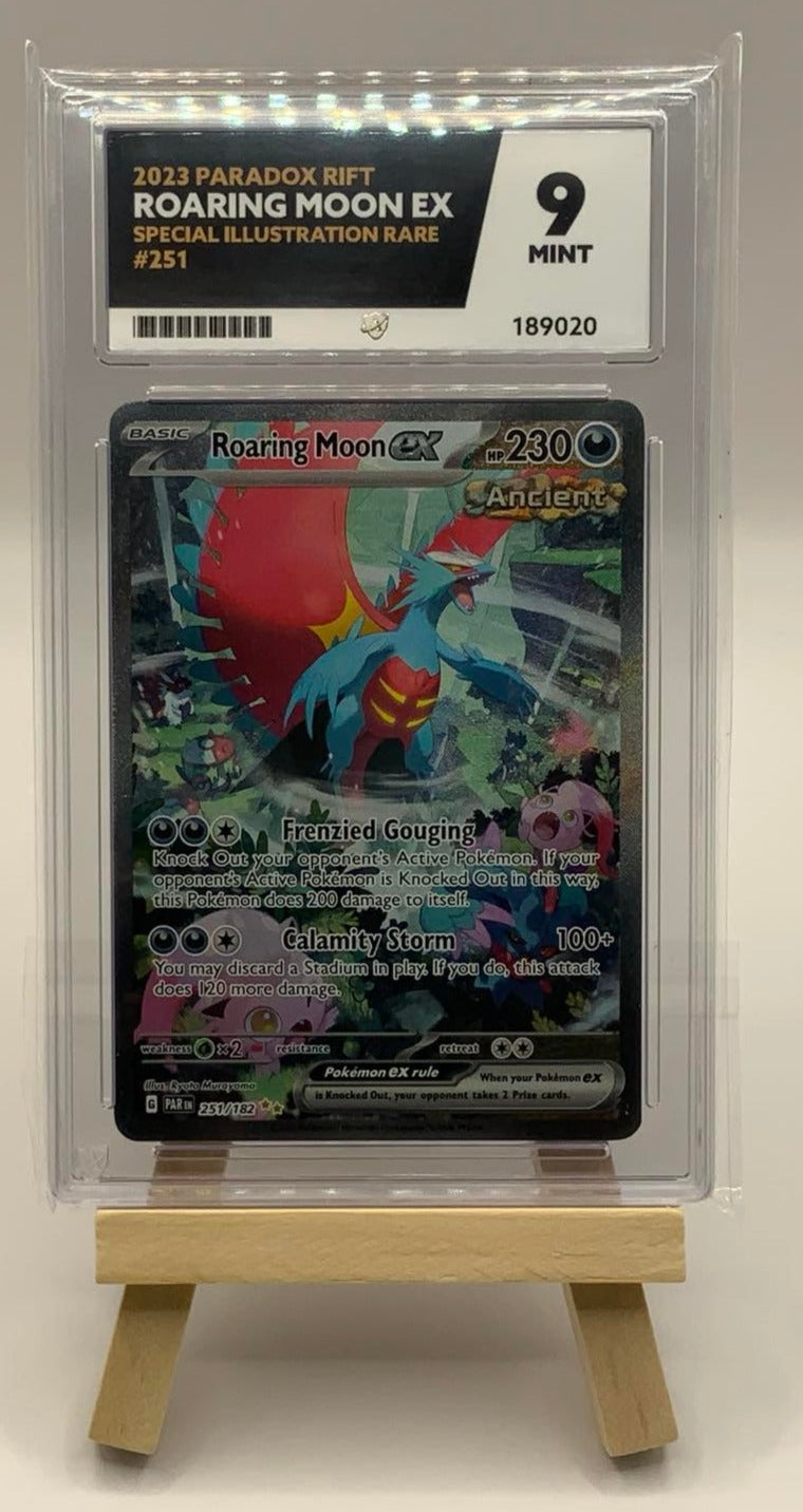 Roaring Moon EX 251/182 (Grade 9 Mint Ace Grading) Paradox Rift