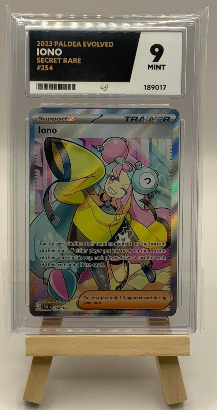 Iono 254/193 (Grade 9 Mint Ace Grading) Paldea Evolved