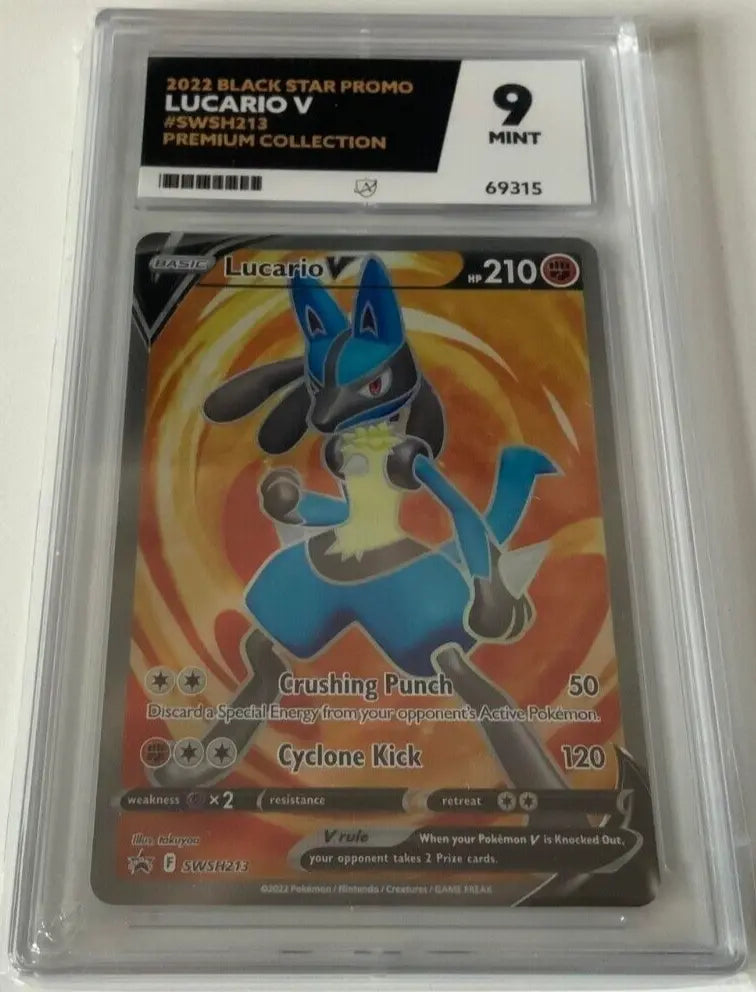 Lucario V SWSH213 (Grade 9 Mint - Ace Grading) Black Star Promos