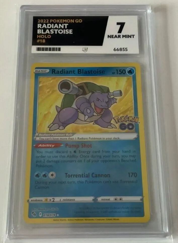 Radiant Blastoise 018/078 (Grade 7 Near Mint - Ace Grading)