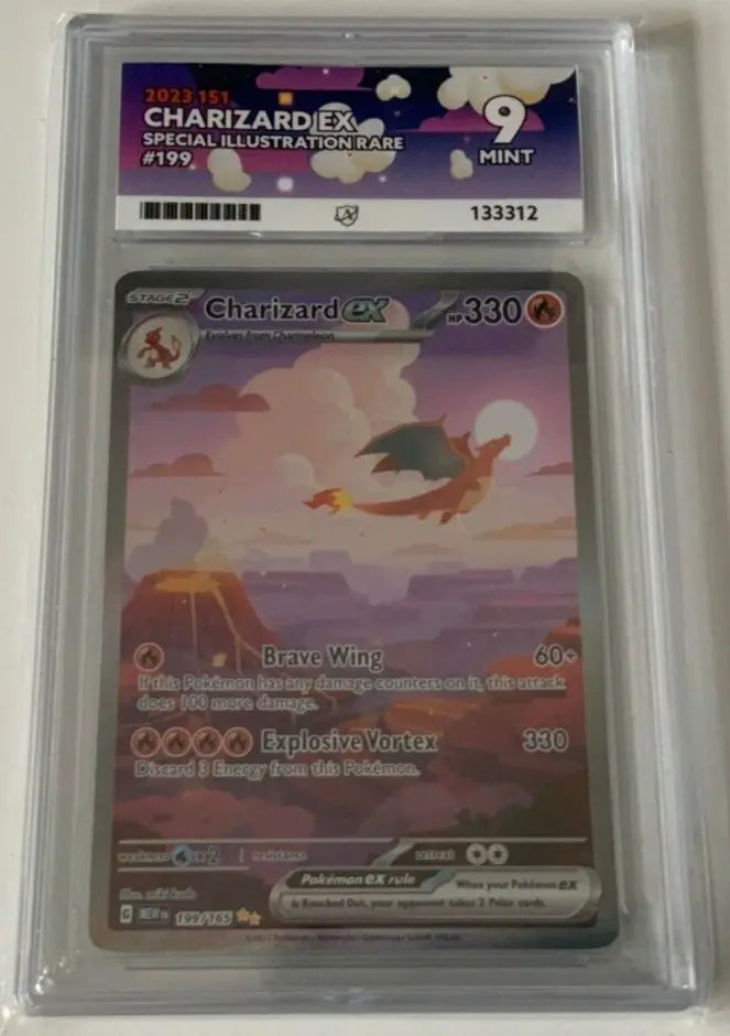 Charizard EX 199/165 (Grade 9 Mint Ace Grading) 151