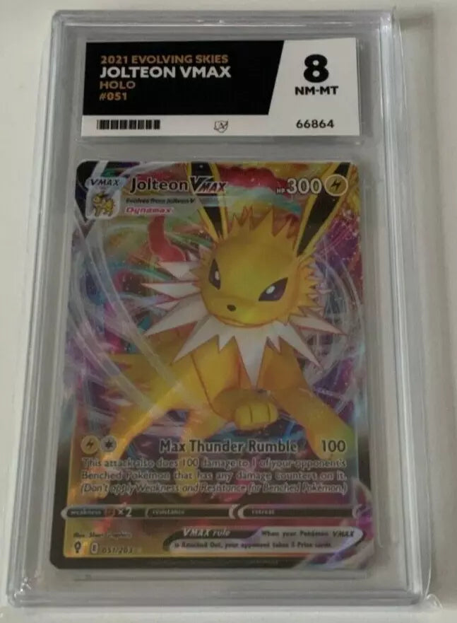 Jolteon VMAX 051/203 (Grade 8 NM-MT - Ace Grading) Evolving Skies