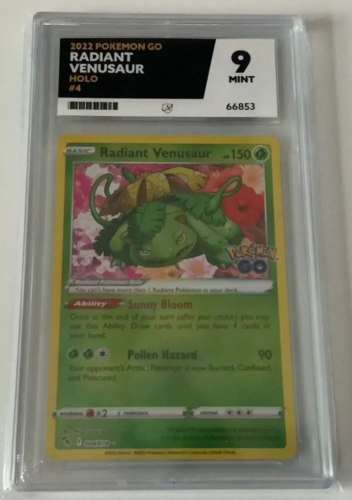 Radiant Venusaur 004/078 (Grade 9 Mint - Ace Grading) Pokemon GO