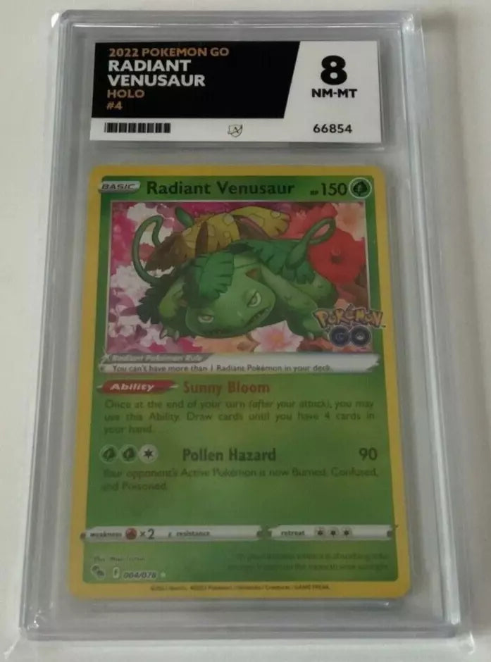 Radiant Venusaur 004/078 (Grade 8 NM-MT - Ace Grading) Pokemon GO