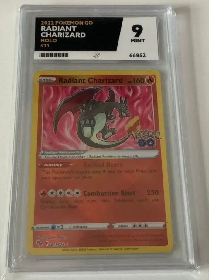 Radiant Charizard 011/078 (Grade 9 Mint - Ace Grading) Pokemon GO