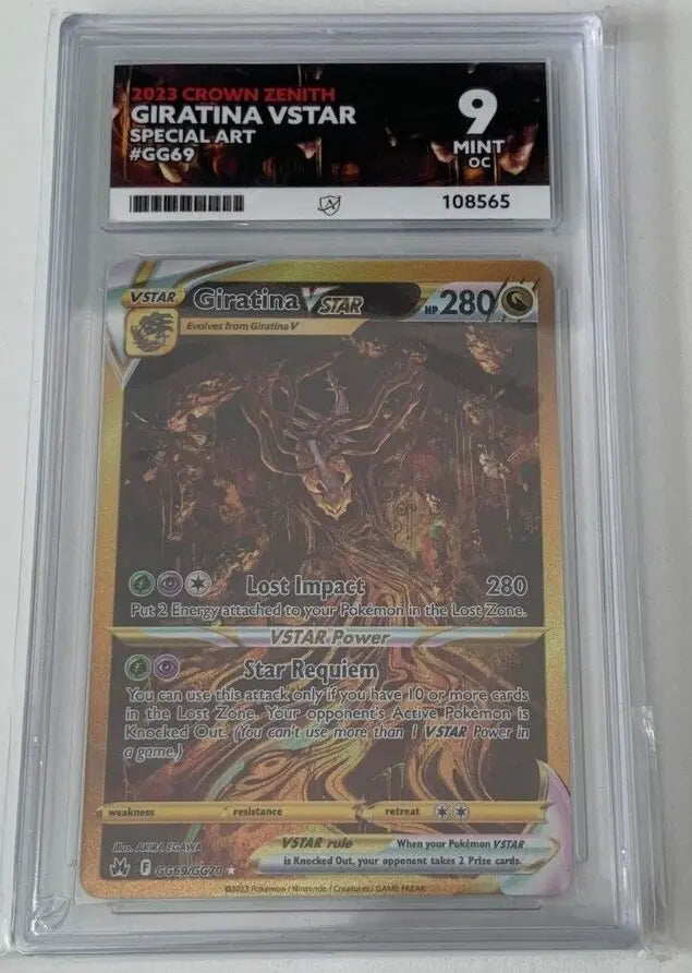 Giratina VSTAR GG69/GG70 (Grade 9 Mint OC - Ace Grading) Crown Zenith